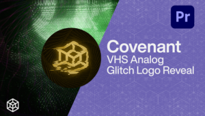 پروژه آماده پریمیر پرو نمایش لوگوی Covenant – VHS Analog با افکت Glitch