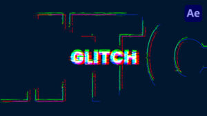 پروژه افترافکت اینترو متن با افکت Glitch