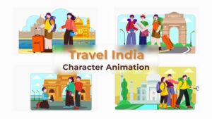 پروژه افترافکت صحنه انیمیشن سفر به هند