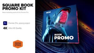 پروژه آماده پریمیر پرو کیت تبلیغاتی بازاریابی کتاب مربعی با کیفیت 4K