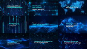 پروژه افترافکت دنیای ذرات دیجیتال | فرم و شبکه