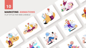 پروژه افترافکت انیمیشن های بازاریابی کسب و کار – کانسپت فلت